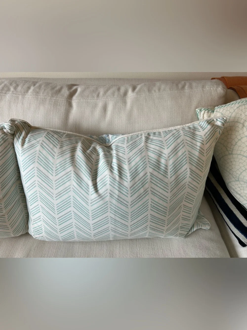 SARA RICHARDSON DESIGN 26” x 16”Custom Cotton Double-Sided Design Down Pillow